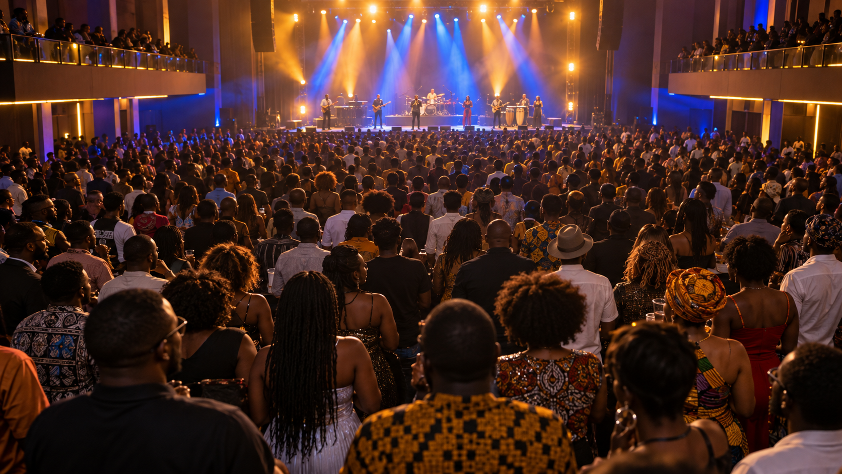 El público observa el escenario desde una sala de conciertos