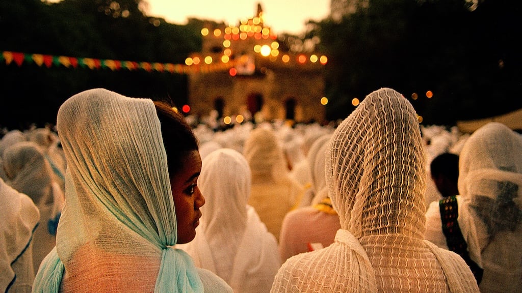 Priests at Timkat festival