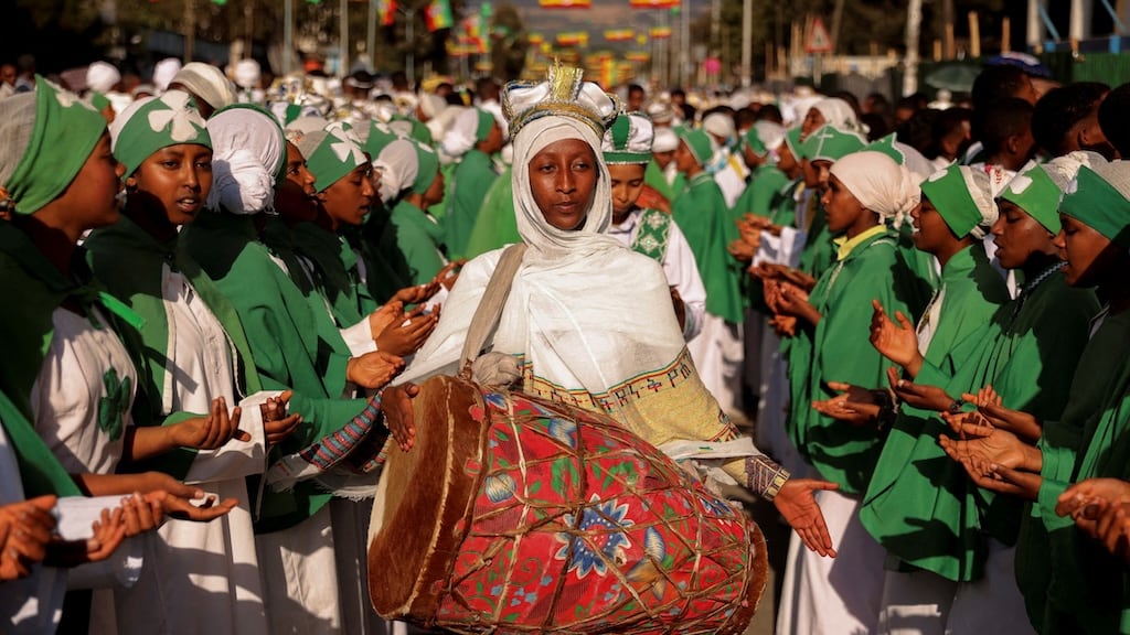 Crowds at Timkat festival